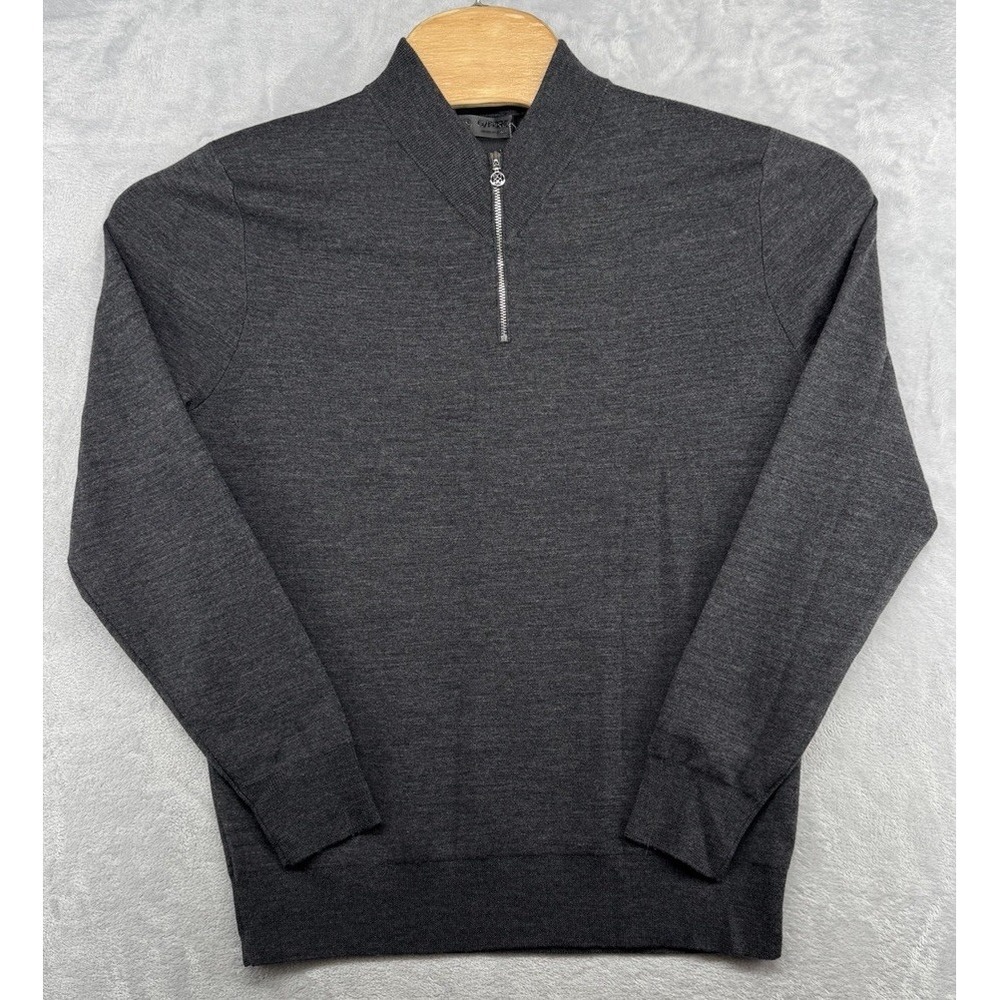 G/Foreβ Golf Sweater 1/4 Zip Charcoal Gray Wool Blend GFORE Men's Small S NWT